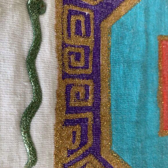 Sweet Blondie T-Shirt Womens One Size Aztec Graphics/ Gold Thread Embroidery Vac - Picture 8 of 12